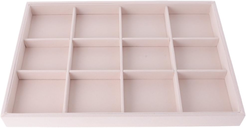 2 Pieces 35x2x3cm Tray Showcase Display Organizer Ring Earring Multi Purpose