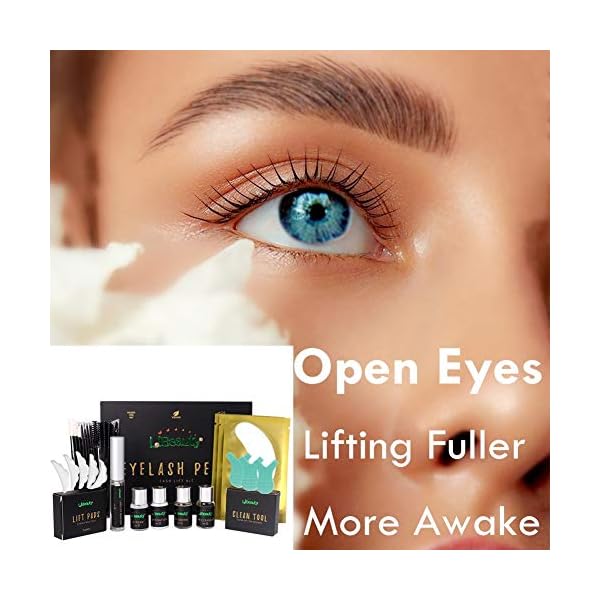 Libeauty Eyelash Lift and Color Kit Brow Lamination with Black Lash Perm Quick Lifting & Voluminous Coloring with Complete Tools DIY Use at Home & Salon Supplies