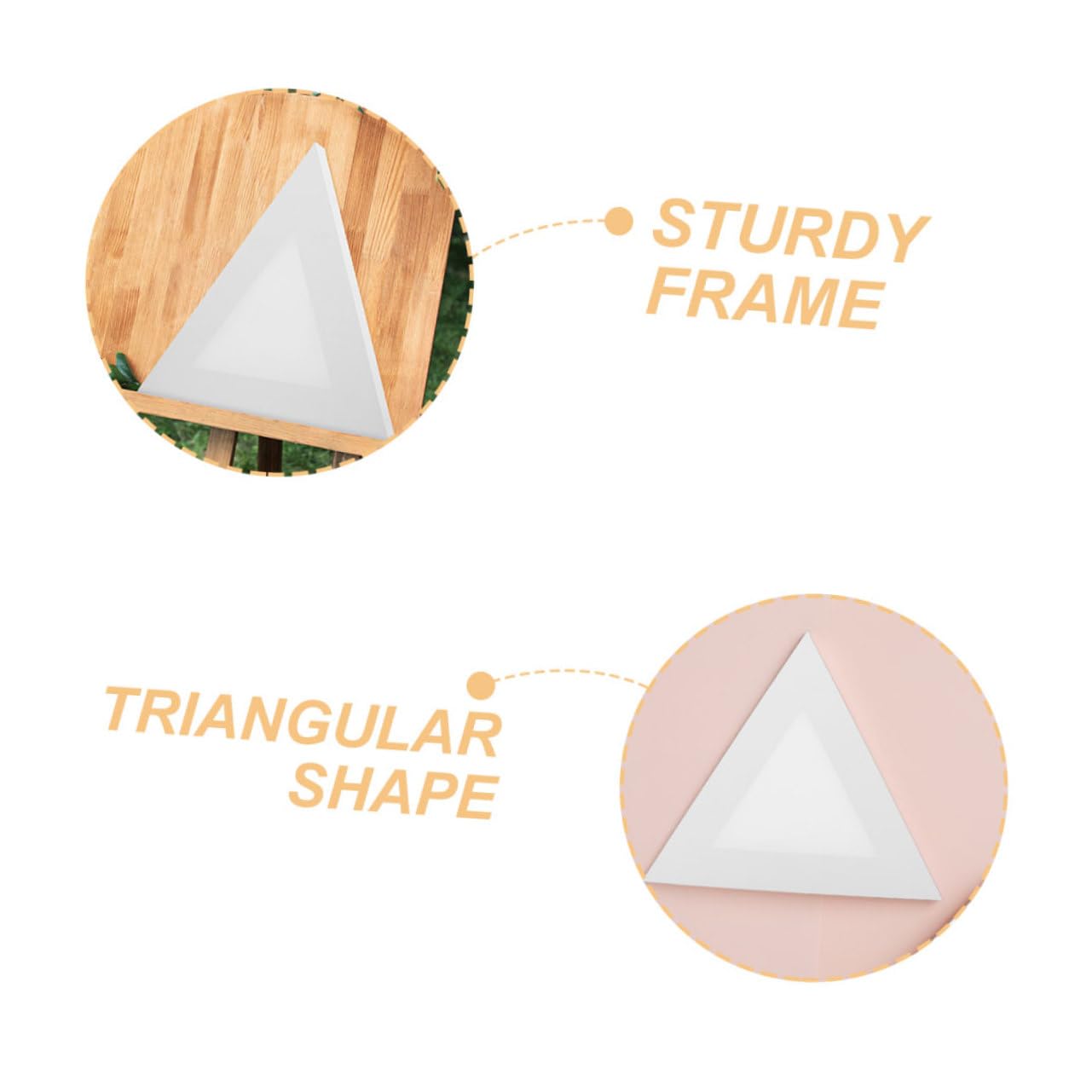 Sewroro 2pièces Lot de Toiles Tendues sur Châssis Triangulaire Panneau Prêt à Emploi pour Peinture à Huile et Acrylique Matériel Artiste et Décoration Intérieure