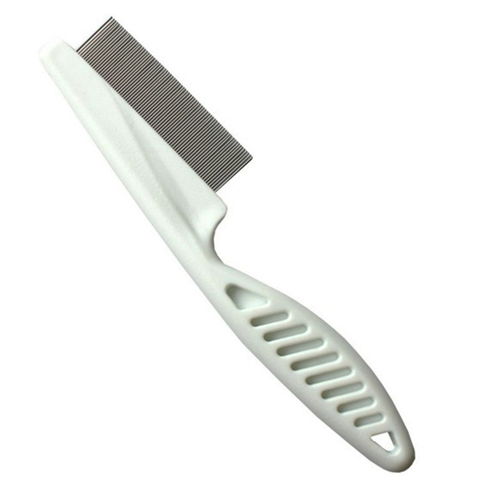 Peigne anti-puces, Profi anti-puces, acier inoxydable Pin Brosse de toilettage anti-puces Traitement propre Outils Pet fin/large Acier Petite, poux & poussière pour chat et chien, 18 x 4 cm