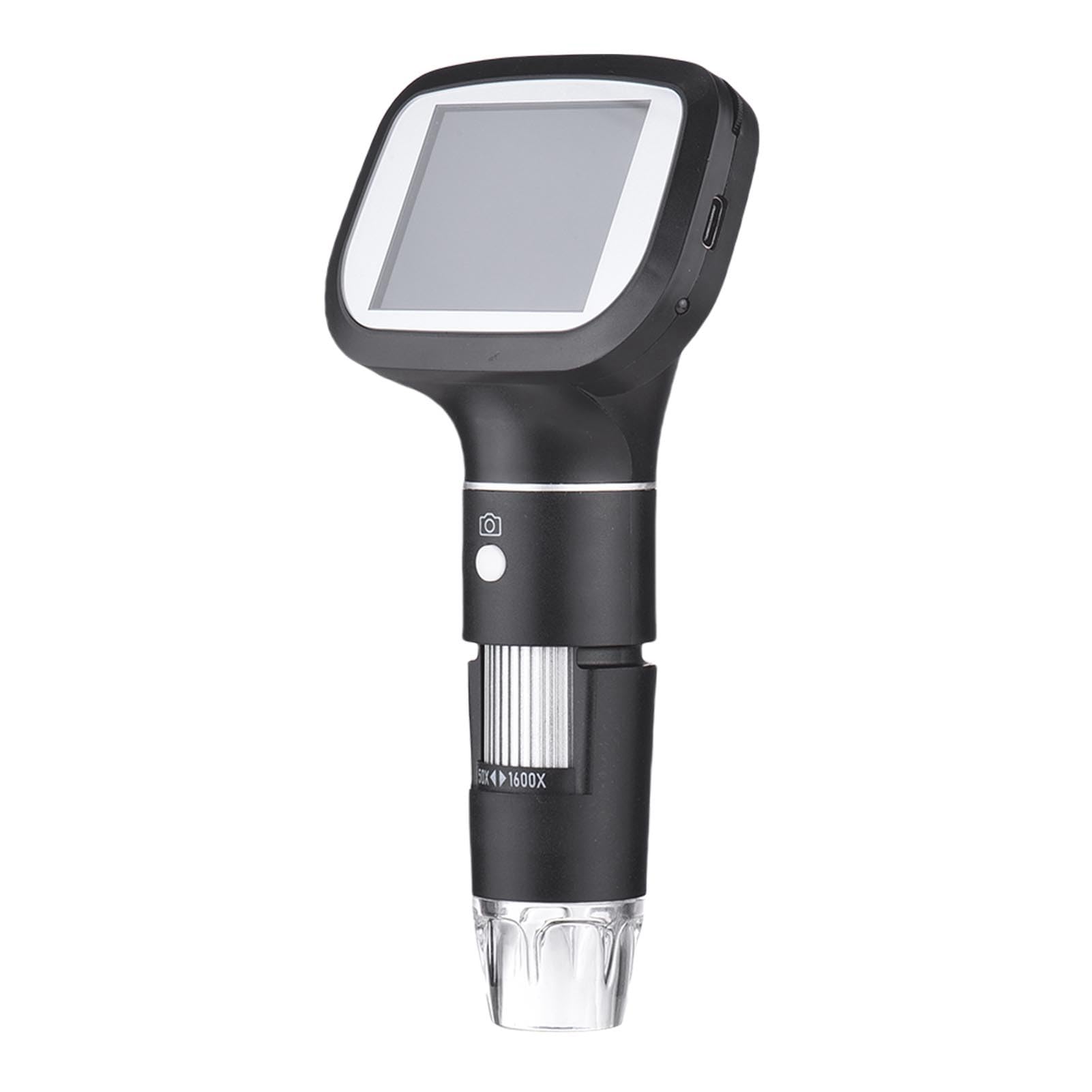 Generic Microscopio Digital de Mano, Aumento 50X-1600X, 8 Luces LED Ajustables, Microscopio Portátil, Digital para Niños con Pantalla a Color de 2,4 Pulgadas para Ciencias de la Educación