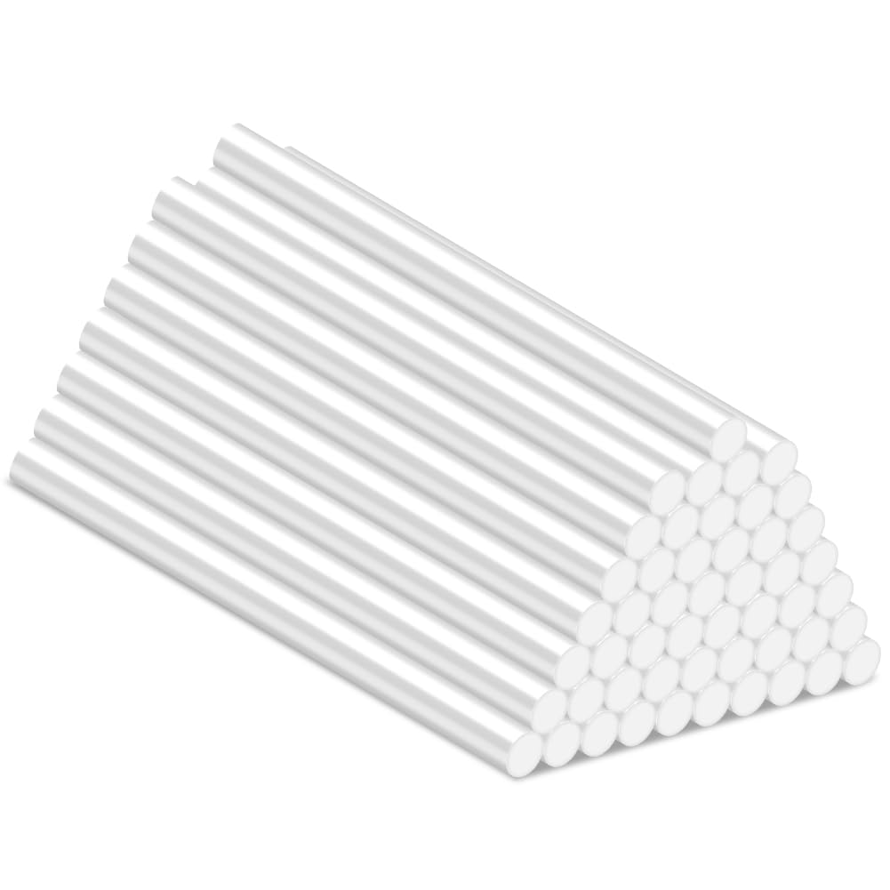Ainiv 50 Pezzi Stick Colla a Caldo 11 x 200 mm, Bastoncini Trasparenti per Pistola Colla a Caldo, Colla a Caldo Bastoncini per Fai da Te, Artigianato, Riparazioni Domestiche e Fissaggio