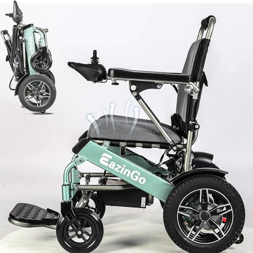 [2025 Upgrade] WEYRAL Silla de Ruedas Eléctrica, silla de ruedas eléctrica de 25 km verde todo terreno para adultos, Sillas de Ruedas Electricas Plegables Ligeras Para Ma