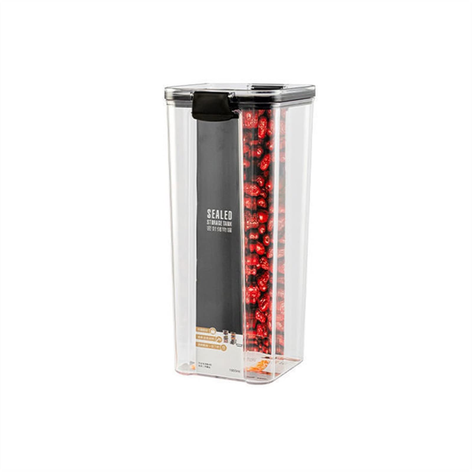Set di contenitori Trasparente Plastica Storage Jar Kitchen Frigorifero Frigorifero contenitore alimentare interamente cereali da noce spice serbatoio di stoccaggio contenitori da cucina set Dispense