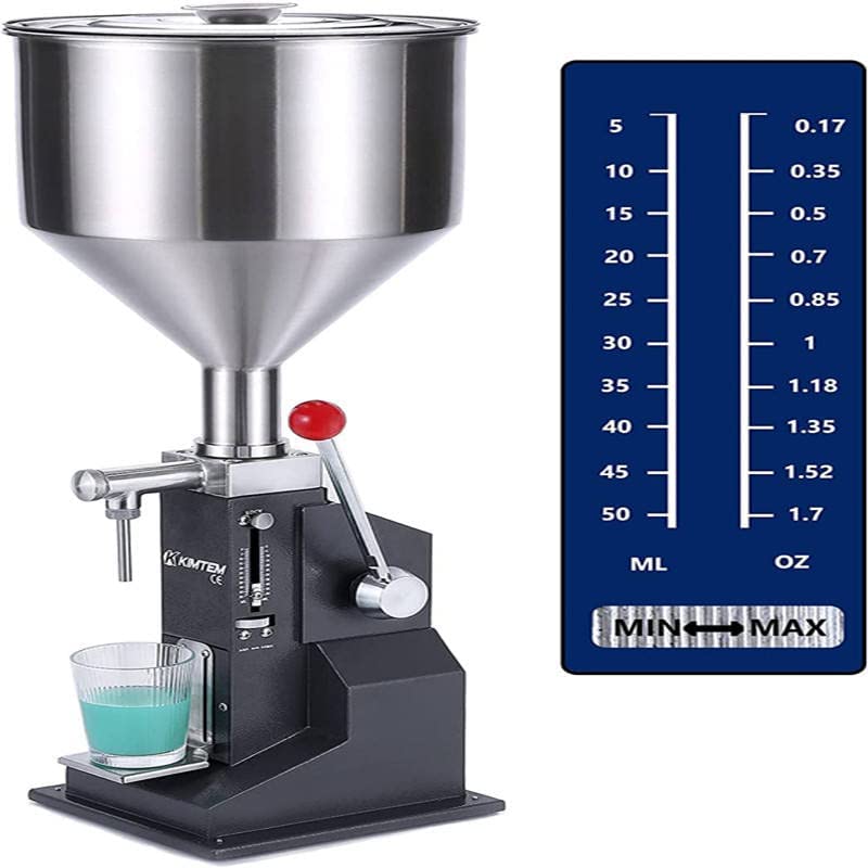 XQZMZSCP Manual Paste Liquid Filling Machine 5-60ml Bottle Filling Machine Bottle Filler Machine Stainless Steel for Honey Cream — view 4