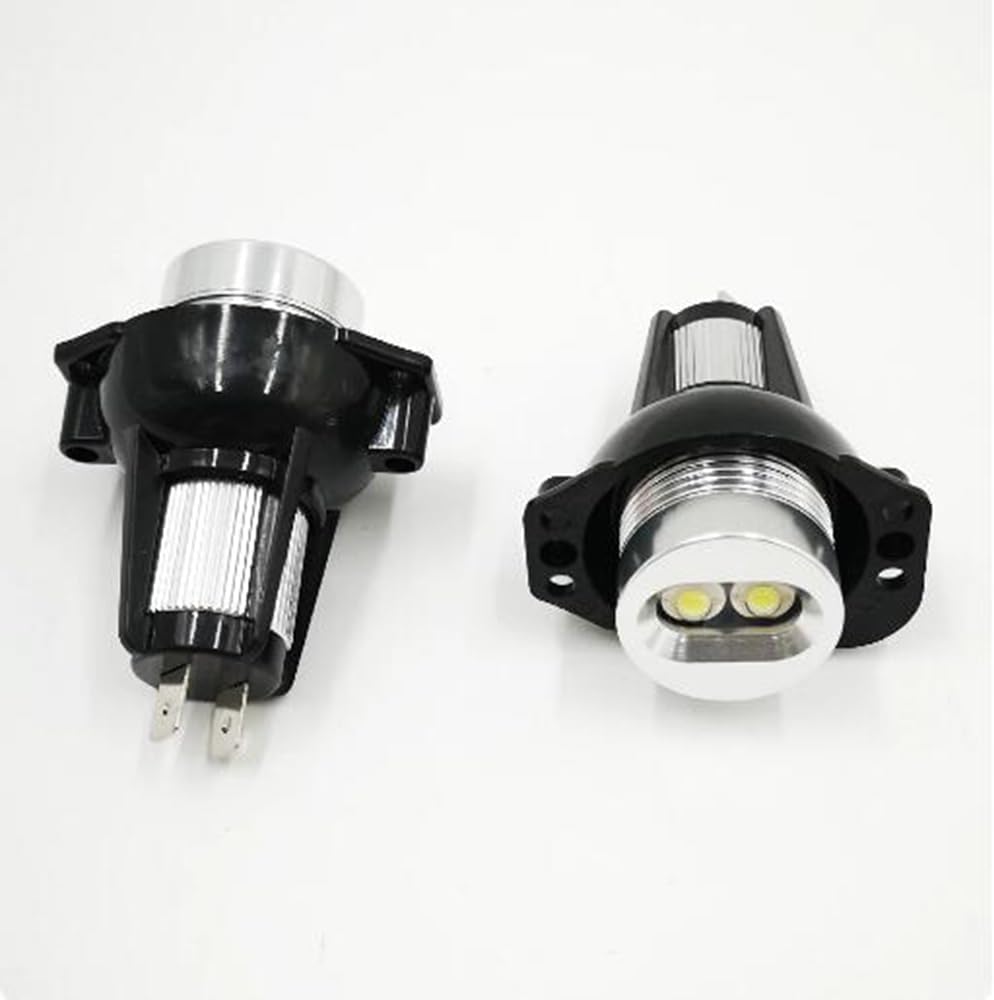 LegendTech 2 Pièces LED Head Light Angel Eyes Brouillard Ampoule Halo Marqueur Anneau Ampoule pour B&M&W E90 2005-2008 E91 2005-2008-White