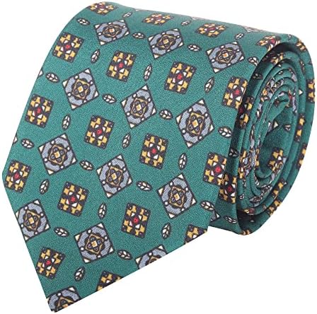 Heren Vintage Retro 9 cm 3,54 inch Brede Stropdas Stijlvolle Mode Kleurrijke Gedrukt Patroon Stropdas 9 × 145 cm - A02 Geometrisch Patroon Donkergroen