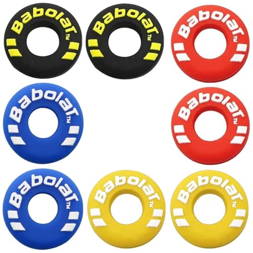 ShanBye Tennis Dampener 8 PCS Tennis Racquet Vibration Dampeners Tire Pattern Shock Absorber for Tennis & Squash Soft Vibration Dampeners for Rackets Durable & Fashionable Tennis Accessories