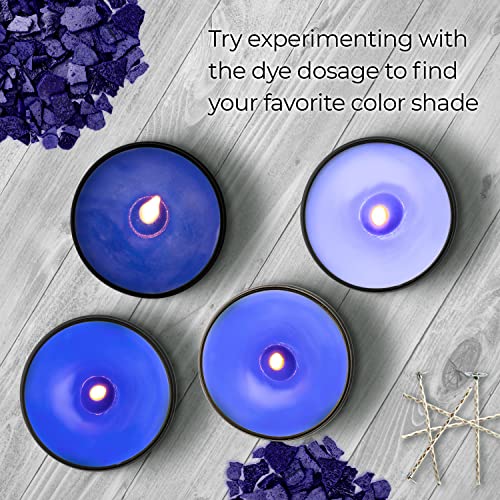 Image of Candle Shop - Dark Blue Color 2 oz- Dye Chips for Making Candles - Candle Wax Dye - A Great Choice of Colors