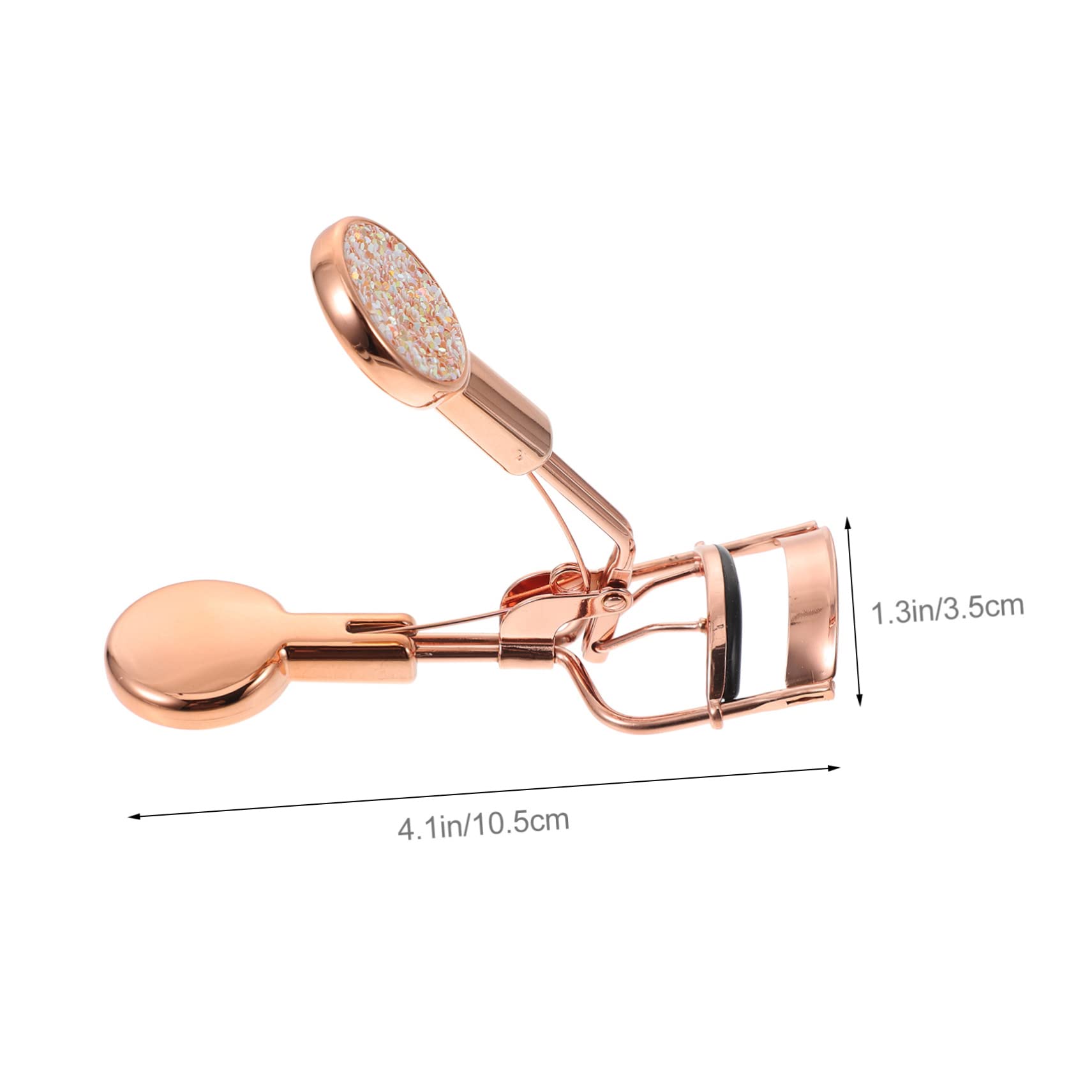 Outanaya Pro Curved Eyelash Curler Professional Makeup Tool with Glitter Design Gentle Pads for Natural Curling Present for and Friends