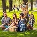 Apollo walker Picnic Backpack Set for 4 with Cooler Compartment,Detachable Bottle/Wine Holder Including Large Picnic Blanket(45