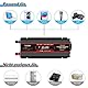 Seamuing 2000W Wechselrichter DC 12V auf AC 230V Spannungswandler 1 AC Steckdose & 2 USB Port Stromwandler mit Alligatorclip Zigarettenanzünder Stecker Power Inverter für Auto KFZ Wohnwagen LKW