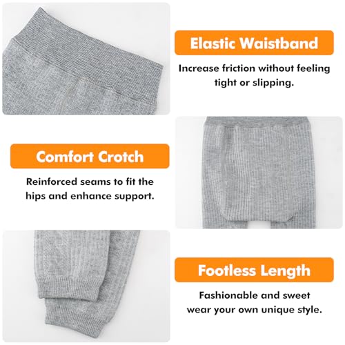 Looching Toddler Girls Fleece Lined Leggings Baby Winter Warm Cotton Thick Thermal Velvet Knit Tights Pants for 2-5T Kids4