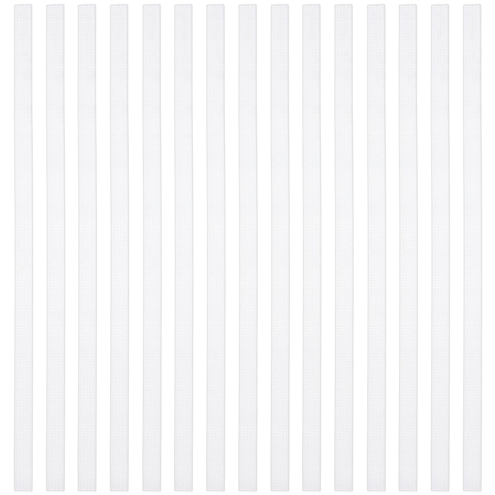 BENECREAT 40pcs 11.3 Inch Glue Strips with Mesh Backing, 0.39 Inch Wide Hot Melt Resin Strips for Book Binding Repair Hot Melt Binding Machine, 1.5mm Thick