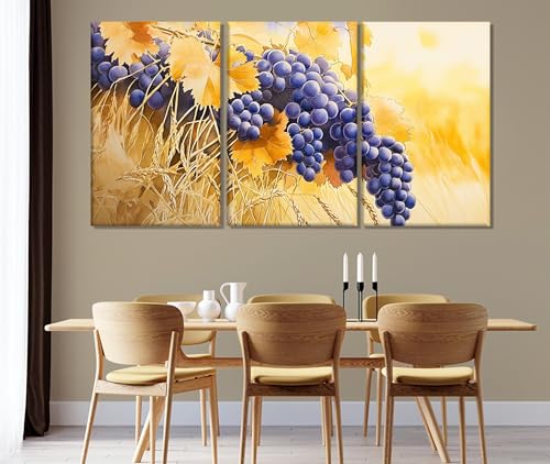 Decoration murale de cuisine moderne triptyque pour masquer un mur vide - 3