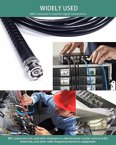 Image of BNC Test Leads, BNC to Male Double Stacking Banana Plug, Nickel-Plated Finish, Black
