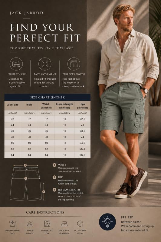 Image of Comfort Fit Shorts for Men & Women | Cotton Stretch Fit | 32-44