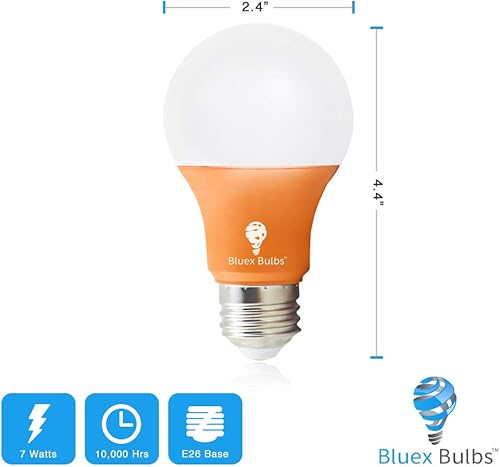 Miniatura 8 de BlueX - Paquete de 6 bombillas LED azules A19 de 9 W (equivalente a 60 vatios), base E26, decoración de fiestas, porche, iluminación del hogar,