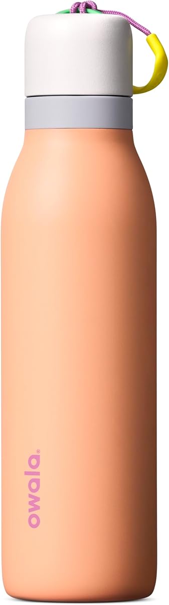 FreeSip Twist Botella de agua de acero inoxidable 18 oz Peachy Keen