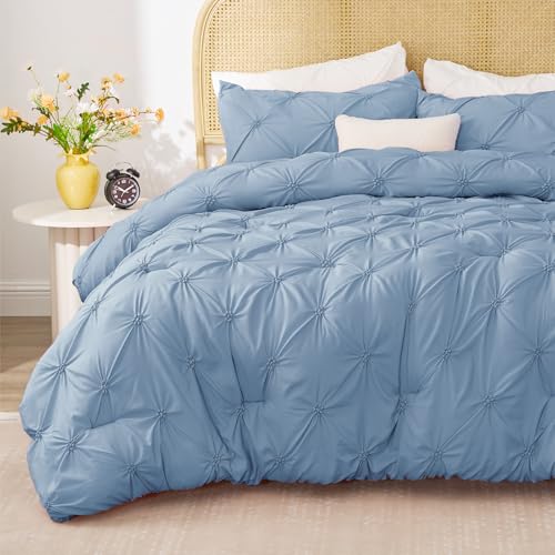 Image of BEDELITE King Comforter Set Cornflower Blue,Lightweight & Soft Comforter