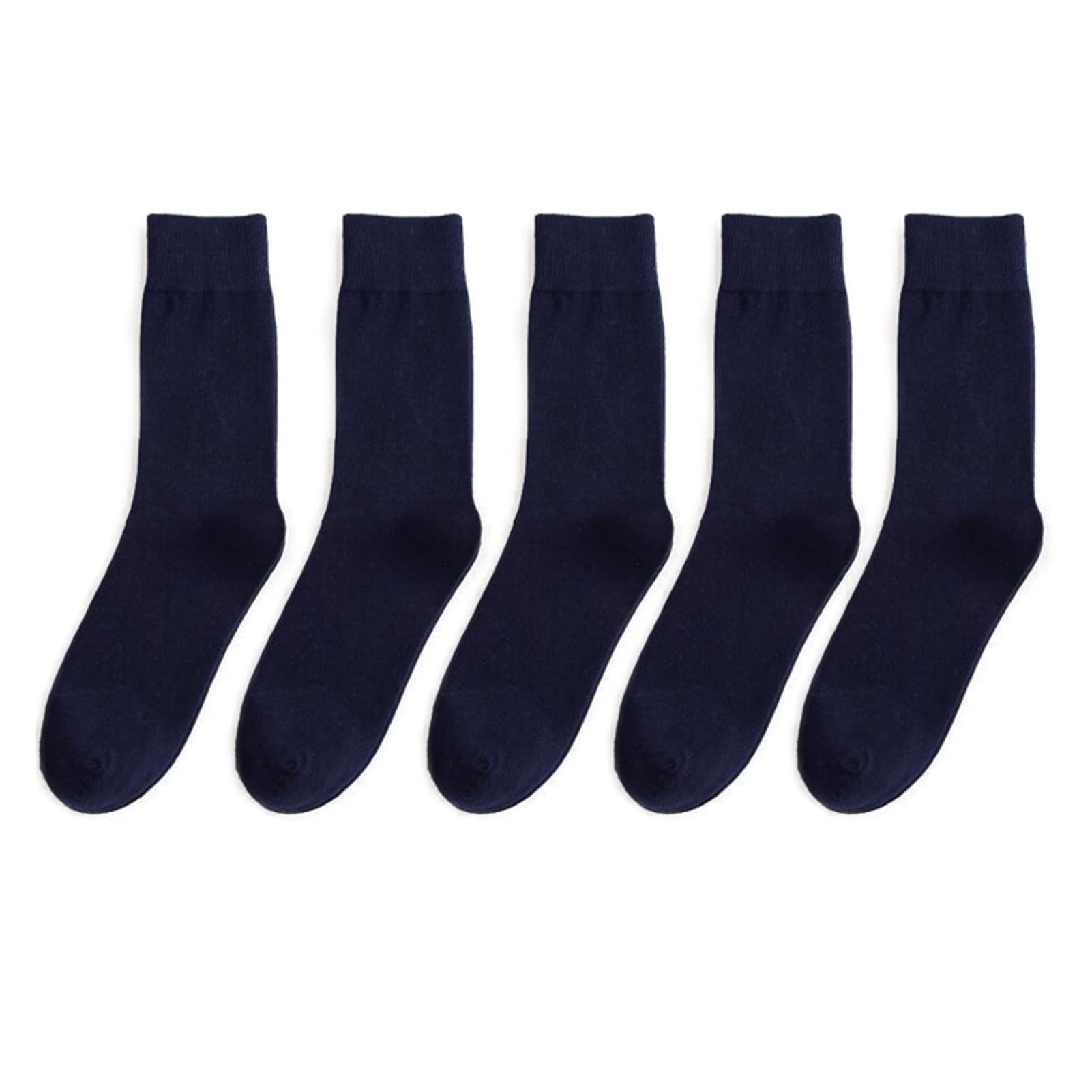 ZZSRJ 5pairs / los Baumwolle Männer Socken Strümpfe Business Herbst Winter Socken Männer (Color : Long Navy)