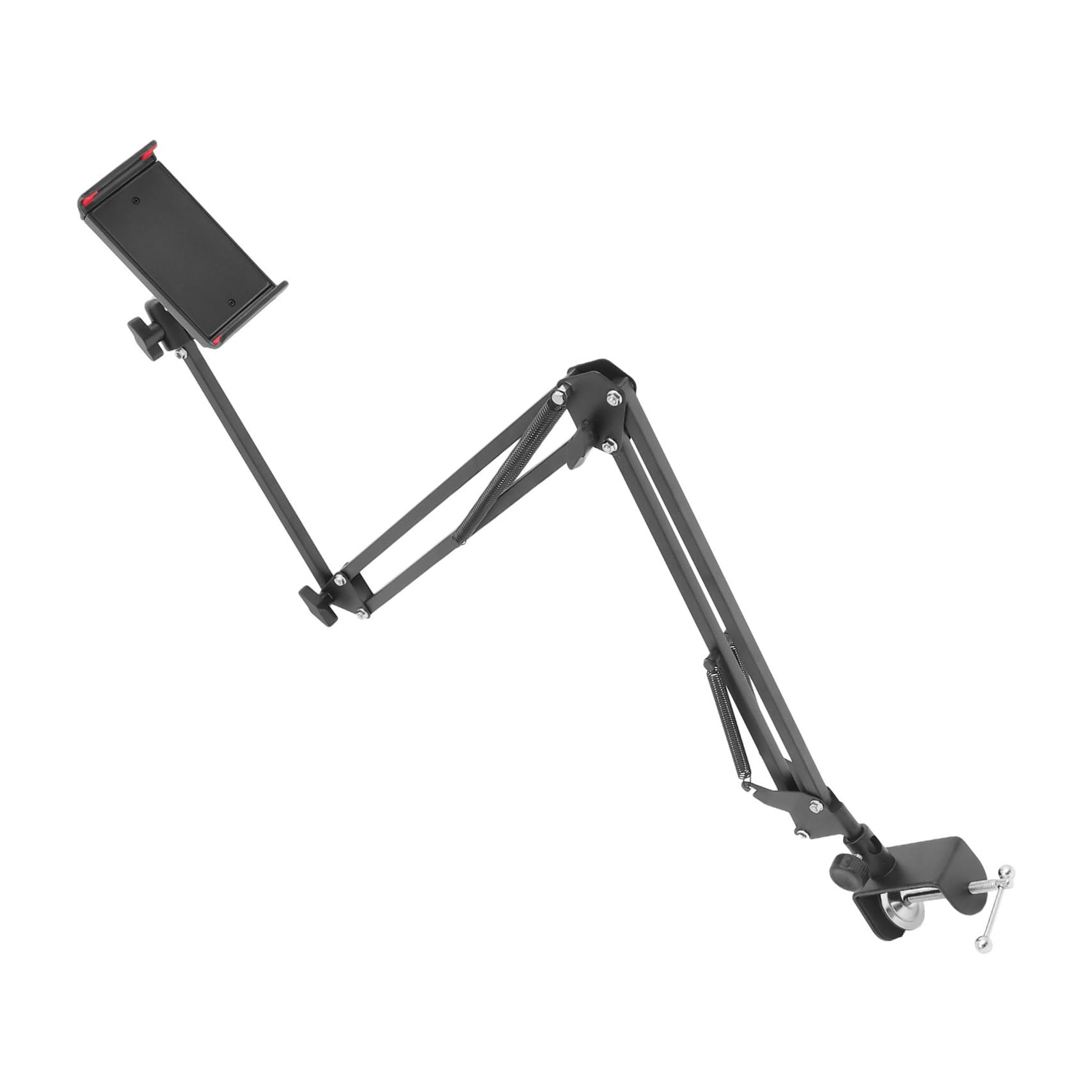Soporte para Teléfono Móvil y Tableta Plegable de Metal Negro