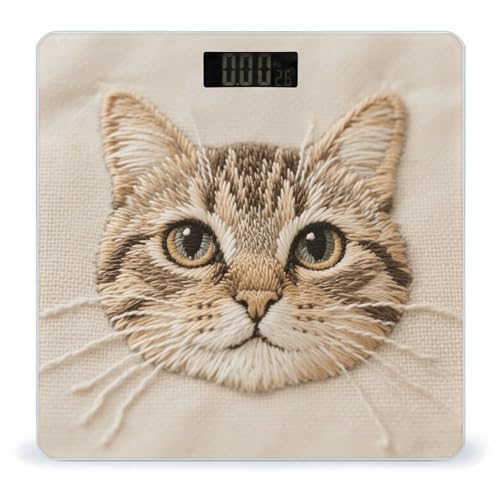 Báscula Digital para Baño con Diseño de Gato y Pantalla LED miniatura 1