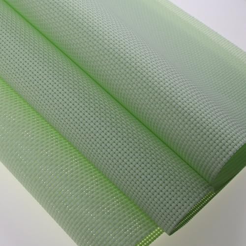 Image of KCS 3 pc of 15 inch x 18 inch(38cmx45cm) Counted Cross Stitch Cotton Aida Cloth Needlework Rolled Fabric Box,11CT,Light Green