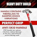 Claw Hammer With fiberglass Handle – 16-oz, Red and Black (YY-1-003) - Image 5