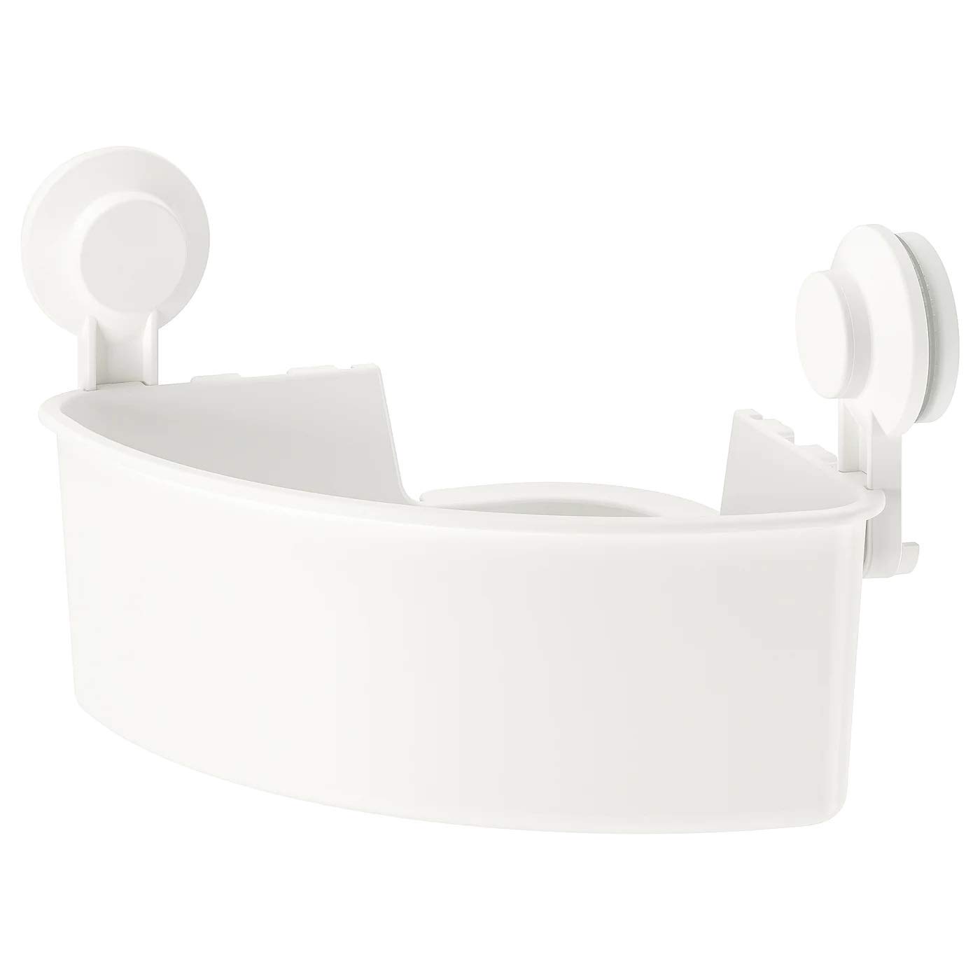IKEA Corner Shelf Unit with Suction Cup (White; 30 x 20 x 17 cm) (Polycarbonate Plastic)-picture-15