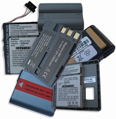 Battery for GLOBALSAT BT-308 Bluetooth GPS Receiver, 1350mAh / 5,0Wh, 3,7V, Li-Ion, black