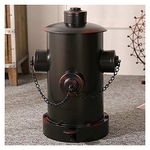 Poubelle pour cuisine extérieure en fer forgé artisanal et finitions vintage de caractère
