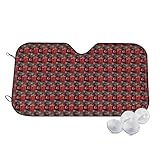 Material: parasol para parabrisas de coche con estampado de London Street, hecho de tela Oxford + película de aluminio perlado, protege el interior del coche del calor y la luz solar, lo mantiene fresco y evita que el sol caliente dañe los asientos.