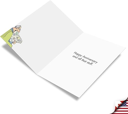 Miniatura 2 de NobleWorks Tarjeta de aniversario divertida jumbo de 8.5 x 11 pulgadas con sobre (paquete de 1) Pareja, marido, esposa, padres felicitaciones
