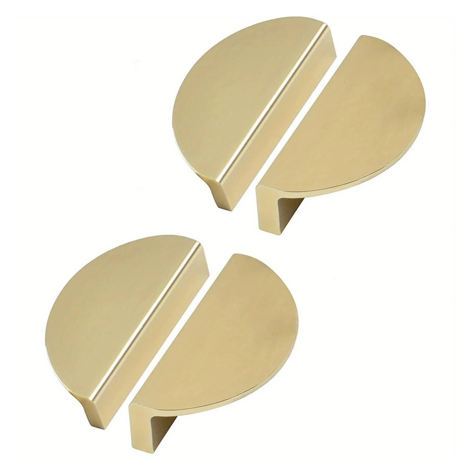 Wylqen Half Moon Handles 4pc Half Moon Semicircle Drawer Handle