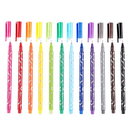 Erin Condren Colorful Ultra Fine Tip Markers 12-Pack. 12 Rich And Bold Colors. Water-Based Ink Markers. 0.5Mm Fine Tip Great For Detailing And Drawing Fine Lines #TOP2