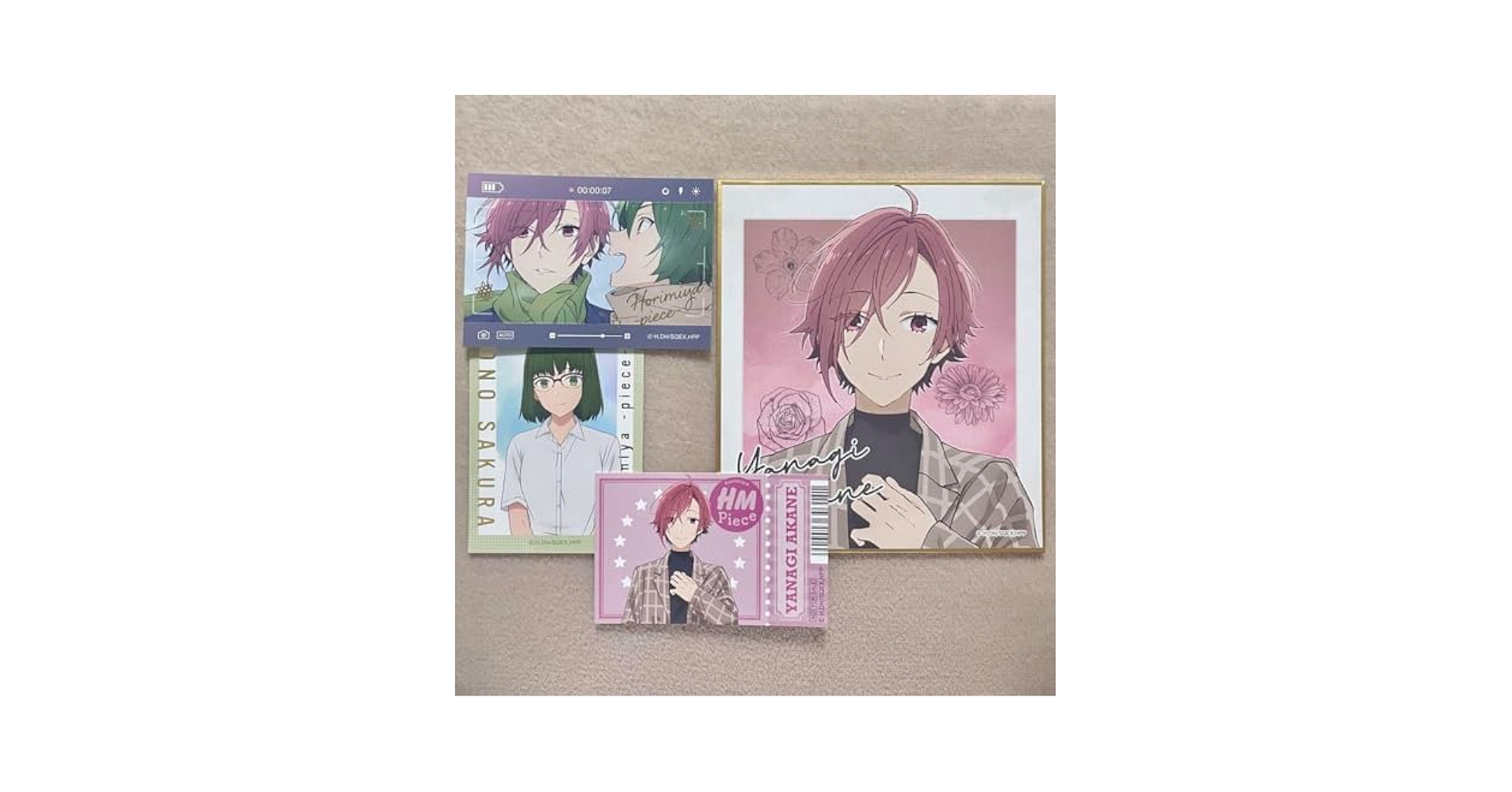 Amazon.co.jp: ホリミヤ -peace- 柳明音 河野桜 色紙 ステッカー