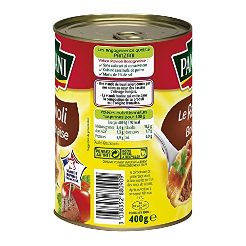 PANZANI - Ravioli Bolognese La Scatola Di 400 G - ( Set di 4 )