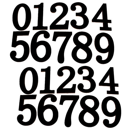 Balacoo 2 Sets Wooden Cartoon Numbers, Fridge Number Mathematics Letters Alphabet Shaped Refrigerator Sticker Toys (Black) #TOP5