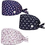 AJUSTES UNIVERSALES: nuestros gorro quirúrgico tienen una banda para el sudor ajustable que hace que sea conveniente para usted ajustar fácilmente el tamaño, un tamaño se adapta a la cabeza de la mayoría de las personas sin tensión, no importa cuán largo y grueso sea su cabello, este sombrero puede cubrirlo por completo
