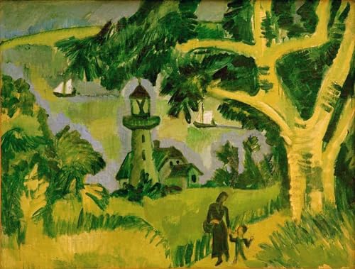 Tableau Leipziger Straße Kirchner grand format 60x90cm pour habiller un mur de chambre vide