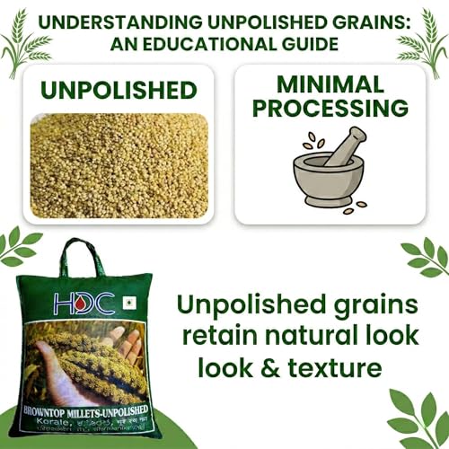 Image of HDC Siridhanya Unpolished Browntop Millet | Gluten free | whole grain | Plant based Protein | Net Wt 4700 g | Sourced from Andhra Pradesh, India