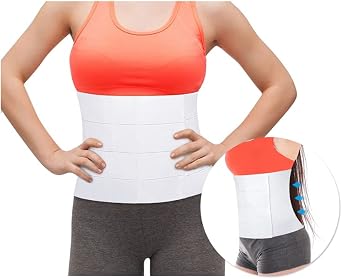 Abdominal Binder Post Surgery Tummy Tuck Belly Binder Post Hysterectomy Belly Band 12 Inch Medical Abdominal Binder For Men and Women Compression Wrap for Stomach Elastic Belly Wrap 33" - 39"