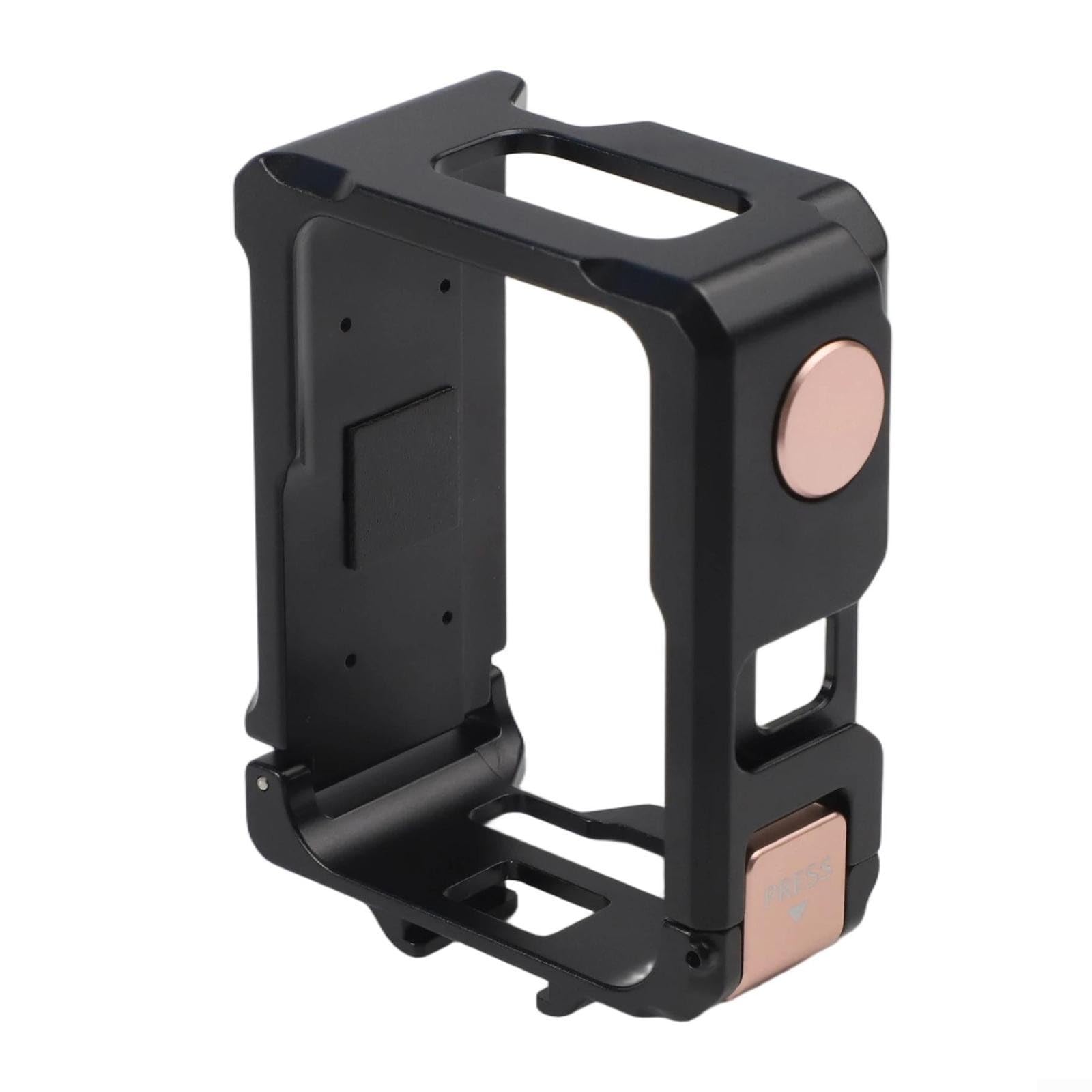 Aluminiowa klatka do Insta360 GO Ultra, obudowa ochronna ze stopu aluminium z przyciskiem szybkiego zamykania, wytrzymałe akcesoria do kamery sportowej, czarna