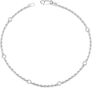 truesilver acpl 925 Sterling Silver BIS Hallmarked Link Chain Anklets for Women Teen, Basic Chain Link Anklets Beach Anklets, Beaded Anklet, Lightweight Summer Anklet (1 Piece)-picture-22