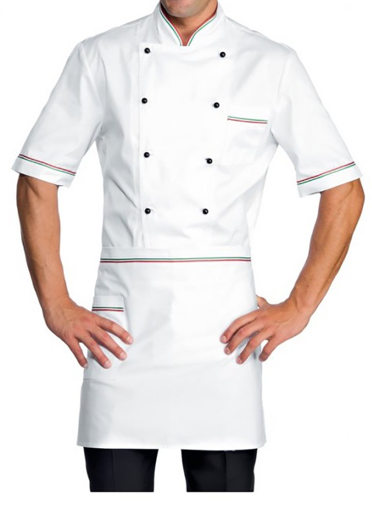 tessile astorino completo cuoco tricolore, Made in Italy (M)