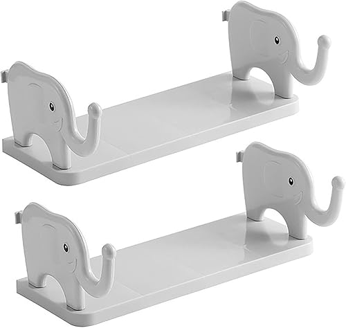 Estante de almacenamiento multifuncional con forma de elefante, estantes flotantes montados en la pared, estante de almacenamiento de elefante sin