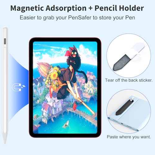 Image of COO Universal Active Stylus Pen for iOS, Android & Samsung Touch Screens | Smart Digital Stylus for Lenovo /Vivo /Mi /HUAWEI Tablets, iPhone /Samsung /Pixel Phones for Drawing, White