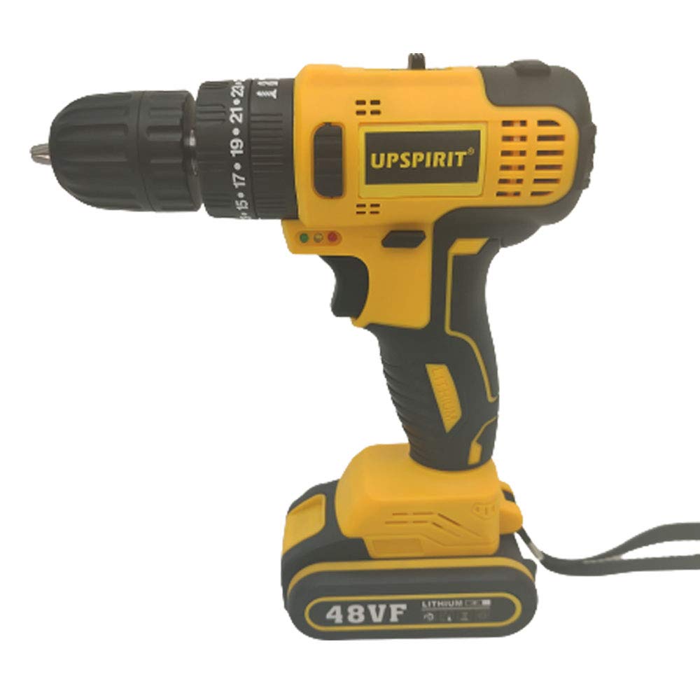 Upspirit Cordless drill screw driver 18v multi speed 10mm chuck with reverse with drill bits