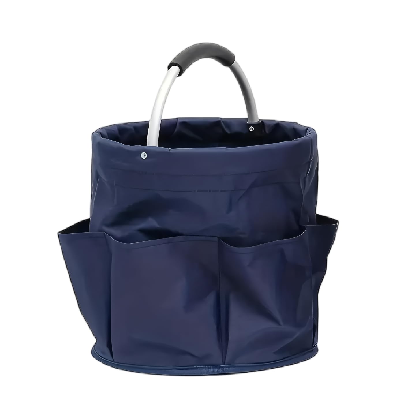 Cleaning Caddy with Handle, Garden Tool Storage Bag, 17L Foldable Storage Basket, Cleaning Caddy Organiser, Portable Multi Cleaning Bucket Bag for Home, Garden, Shopping, Picnics, Beach (Navy blue)